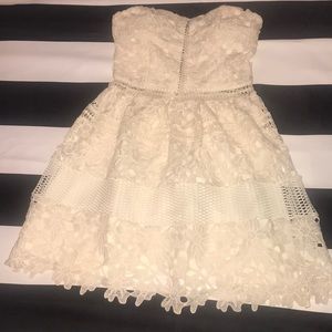 Romeo and Juliet Couture crochet strapless dress